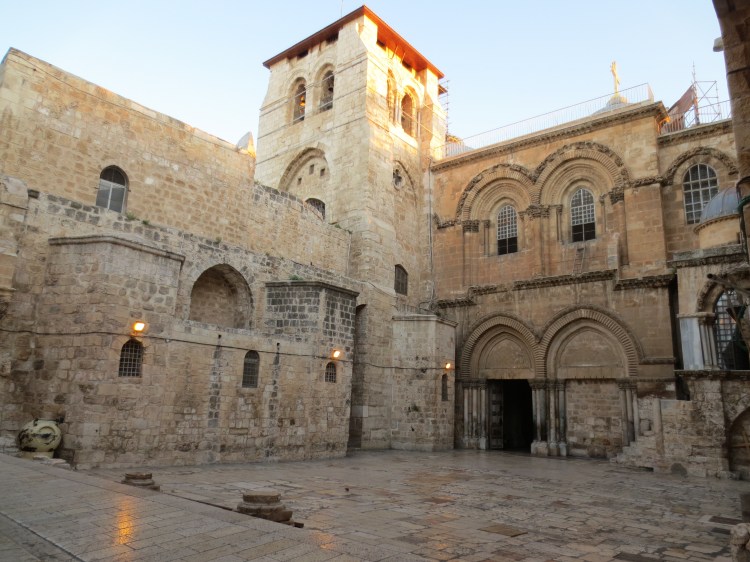 John Hilber and I went to the Church of the Holy Sepulchre at 5:30 in the morning and had the place to ourselves fo